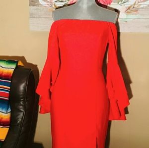 Venus Off shoulder Orange Tangerine Dress Very Hot